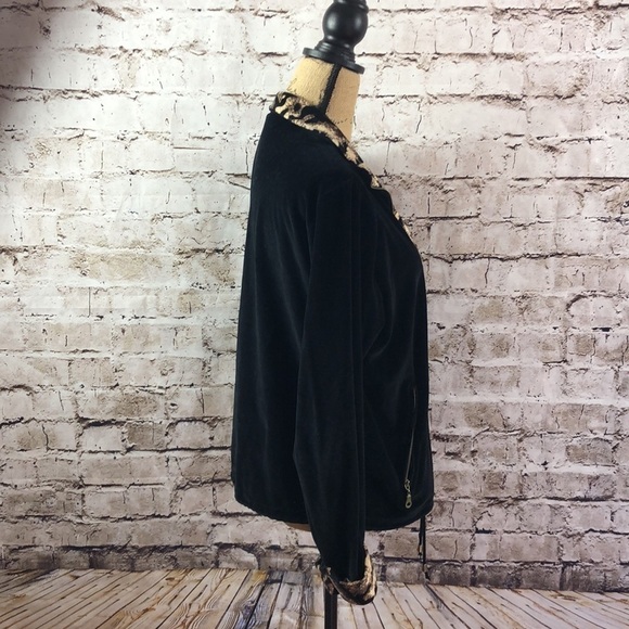 JASON MAXWELL Black Velour Fleece Women Size M - Picture 4 of 11
